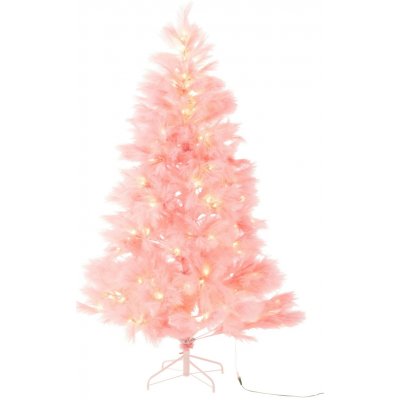 Růžový nadýchaný vánoční strom Boho Pampa 400 LED – 132*132*210 cm - J-Line by Jolipa – Hledejceny.cz