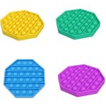 Antistresová senzorická hračka Push Pop Bubble osmiúhelník Modrá