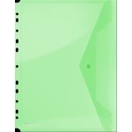 DONAU Obálka s drukem PP, A4, euroděrování - průhledná zelená – Zboží Živě