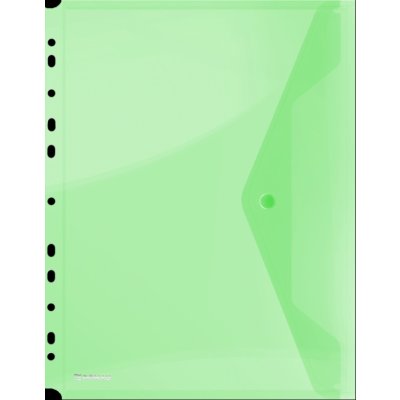 DONAU Obálka s drukem PP, A4, euroděrování - průhledná zelená – Zboží Živě