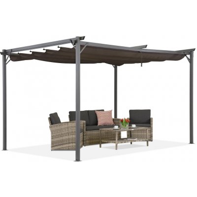 Garden Point pergola La Palma 4x4m Hnědá na terase – Sleviste.cz