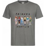 Tričko Stranger Things Friends Dont Lie břidlice – Zboží Dáma