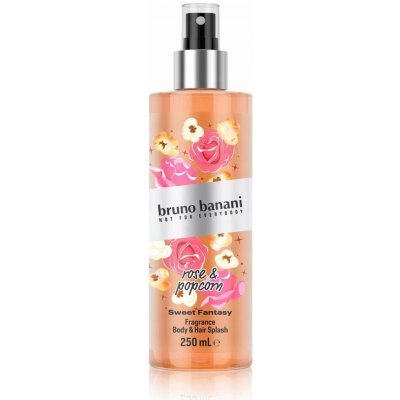 Bruno Banani Sweet Fantasy Rose & Popcorn tělový sprej na tělo a vlasy 250 ml – Sleviste.cz