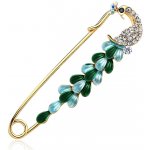 Amparo Miranda brož se spínacím špendlíkem páv AR305 zelený – Hledejceny.cz