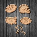 Sada vykrajovátek - Americký fotbal Velikost: 10-12 cm – Zboží Mobilmania