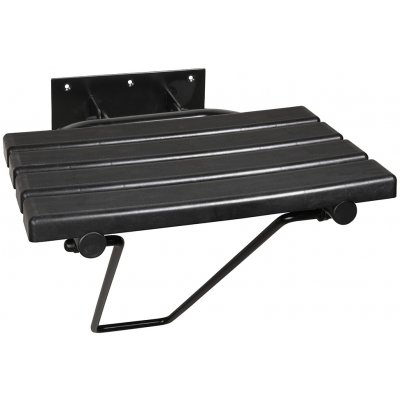 Bemeta HELP: Sklopné sprchové sedátko s nohou bez krytky, černé, plast černý 301102180 – Zboží Mobilmania