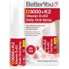 Ústní sprej BetterYou Vitamin D 3000 IU + K2 Daily Oral Spray, Orální sprej, 12 ml