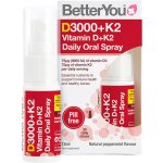 BetterYou Vitamin D 3000 IU + K2 Daily Oral Spray, Orální sprej, 12 ml – Zbozi.Blesk.cz