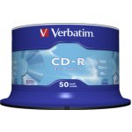 Verbatim CD-R 700MB 52x, AZO, spindle, 50ks (43351) – Zbozi.Blesk.cz