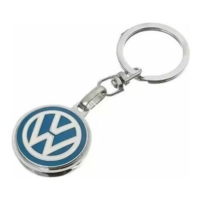 Přívěsek na klíče Mjakes kulatá modrá pro vozy VW VOLKSWAGEN – Zboží Mobilmania