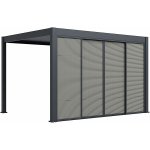 Rojaplast posuvná ZÁSTĚNA 4 m pro bioklimatickou pergolu - šedočerná – Zboží Dáma