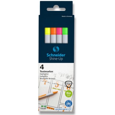Schneider Shine-Up zvýrazňovač sada 4 barev 112094 – Zboží Živě