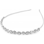 Štrasová čelenka do vlasů s květy Varianta: crystal, Balení: 1 ks – Zboží Dáma