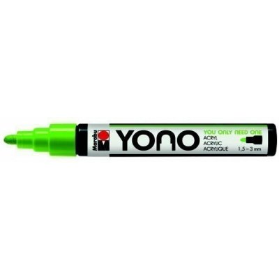 Marabu YONO akrylový popisovač 1,5-3 mm - neonově zelený – Zboží Dáma