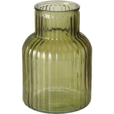 Boltze Home Skleněná zelená váza RELEA, rýhované sklo, 20 cm, světle zelená zelená – Hledejceny.cz