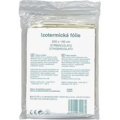 Fixaplast Izotermic.folie Stříbro/zlato 220x140cm – Zboží Mobilmania