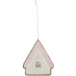 Závěsná dekorace zelená perníková chaloupka Frosted Ginger - 9*1*10 cm - Clayre & Eef – Hledejceny.cz