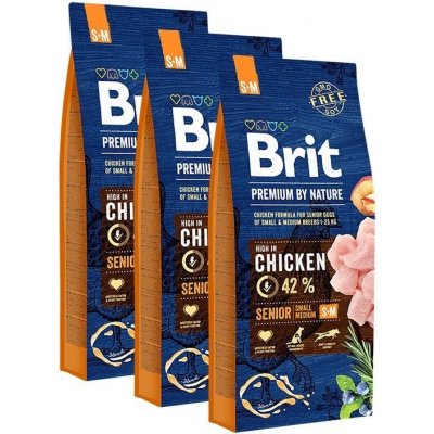 Brit Premium by Nature Senior S+M 3 x 15 kg