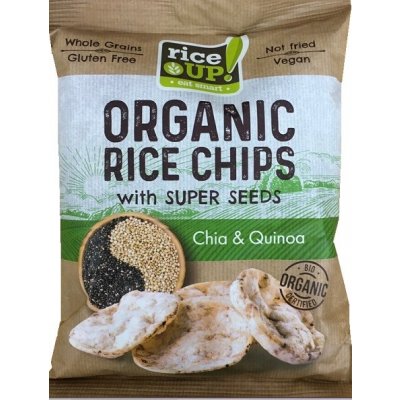 Rice Up Bio Bezlepkový Rýžový chips s quinou a chia semínky 25 g – Zbozi.Blesk.cz