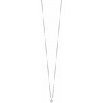 LUCA BARRA Náhrdelník s tenkými bodkami z oceli s bílým krystalem – Zboží Dáma
