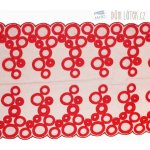 Krajka s kruhy, červená – Zboží Dáma Krajka s kruhy, červená – Zboží Dáma