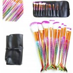 Pronett XA137 sada kosmetických štětců mořská panna 10 ks v pouzdře – Zboží Dáma