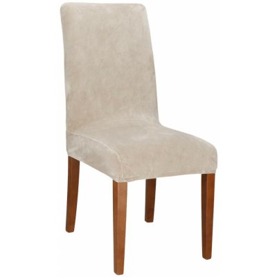 Potah na židli elastický SPRINGOS HA5240 světle béžový samet – Zbozi.Blesk.cz