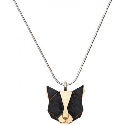 BeWooden Dámský dřevěný přívěsek na krk Black Cat Pendant AP22 – Zbozi.Blesk.cz