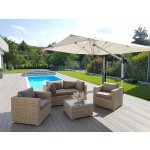 DEOKORK Ratanová variabilní sestava SEVILLA 1+2+1 pro 4 osoby (béžová) – Zboží Dáma