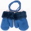Dětské rukavice Yoclub Chlapecké dvouvrstvé rukavice s jedním prstem Blue
