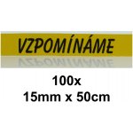 Dušičková věnečková stuha VZPOMÍNÁME - tmavě žlutá – Hledejceny.cz