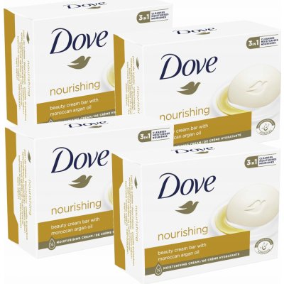 Dove Nourishing s arganovým olejem toaletní mýdlo 4 x 90 g – Zboží Dáma