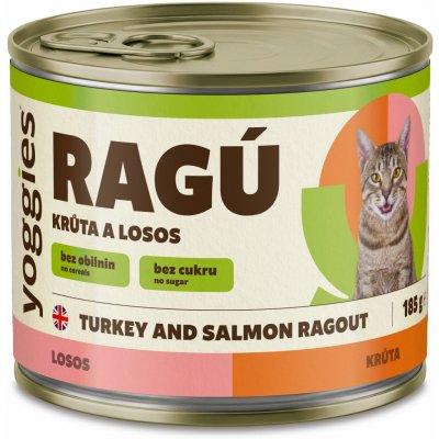 Yoggies RAGÚ pro kočky, krůta a losos 185 g – Hledejceny.cz