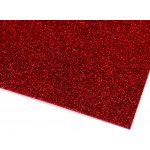 Samolepicí pěnová guma Moosgummi s glitry 20x30 cm - 2 ks Barva: červená – Zboží Dáma