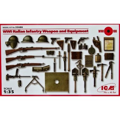 ICM Italian Infantry WWI Weapon and Equipment 35686 1:35