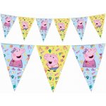 Procos Vlaječková girlanda Prasátko Pepina 9 vlajek – Zboží Dáma