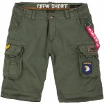 Alpha Industries kalhoty krátké Crew short Patch olivová tmavá – Zboží Dáma