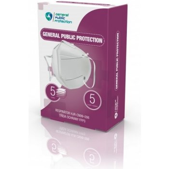 General Public Protection respirátor FFP3 NR CE 5 ks