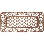 ESSCHERT DESIGN BEST FOR BOOTS litinová hranatá s ornamenty červeno-hnědá 66,5 x 42 cm – Zboží Mobilmania