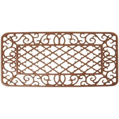 ESSCHERT DESIGN BEST FOR BOOTS litinová hranatá s ornamenty červeno-hnědá 66,5 x 42 cm – Zboží Mobilmania