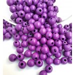 Detoa dřevěné korálky fialové 6 mm 10 ks – Zboží Mobilmania