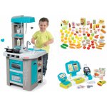 Smoby set elektronická kuchyňka Tefal Studio Bubble tyrkysová s pokladnou a 100 ks potravin 311023-6 – Hledejceny.cz