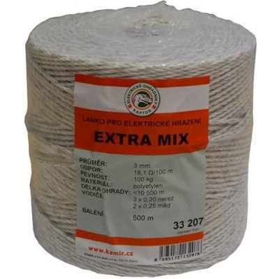 Polyetylenové lanko pro elektrické ohradníky EXTRA MIX 3 mm – Zboží Mobilmania