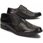 Elegantní pánské kožené společenské šněrovací boty 482 černé – Zboží Mobilmania