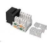 Solarix Zařezávací keystone CAT5E UTP RJ45 černý svorkovnice 90° SXKJ-5E-UTP-BK-90 – Zboží Živě