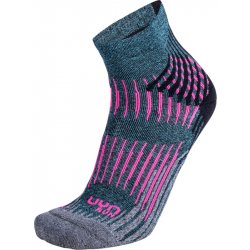 Uyn Run Shockwave Socks Turquoise Melange Grey Pink