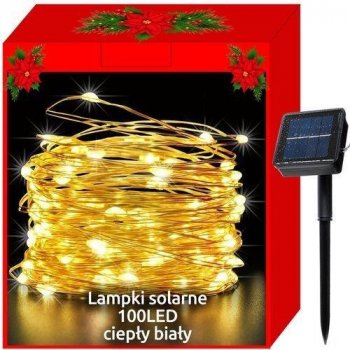 Iso Trade Solární vánoční osvětlení 100LED teplá bílá