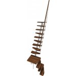 Minka STAIRS Lomené modulové schodiště Quatro Turn ořech/bílá, 298 cm