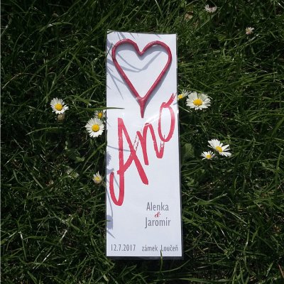 Svatební oznámení | prskavky | červené srdíčko – Sleviste.cz