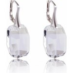 Swarovski Elements Graphic krystal 19 mm Stříbrné náušnice visací bílé duhové zkosené obdélníky 31297.2 – Hledejceny.cz
